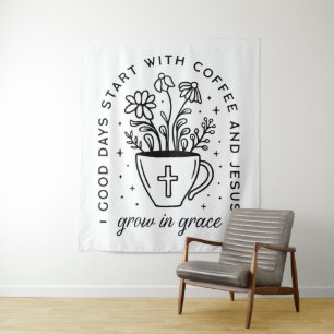 Grow in grace coffee Jesus quotes Tapestry