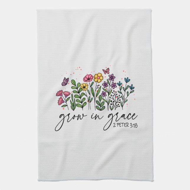 Grow in Grace Kitchen Towel (Vertical)