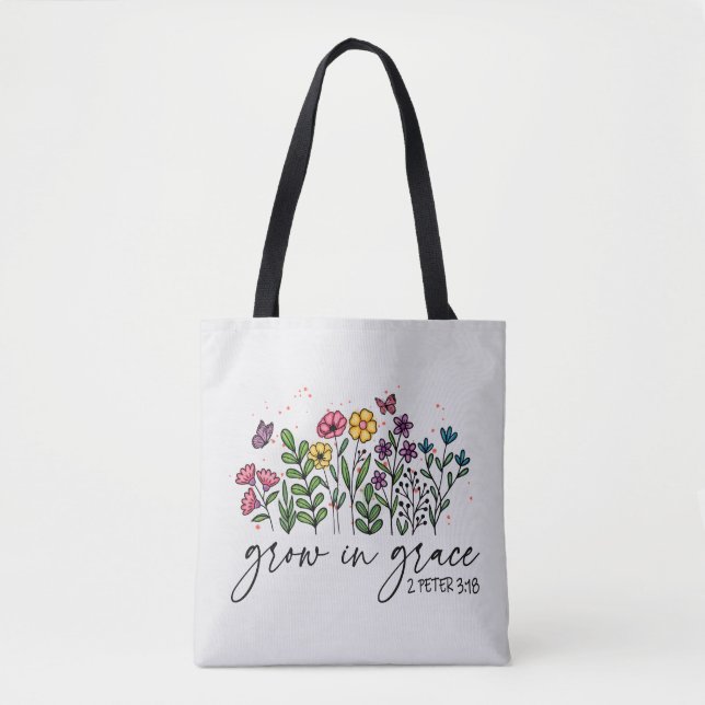 Grow in Grace Tote Bag (Front)