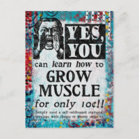 Grow Muscle - Funny Vintage Ad