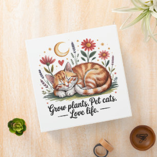 Grow Plants Pet Cats Love Life Cute Gardening Binder