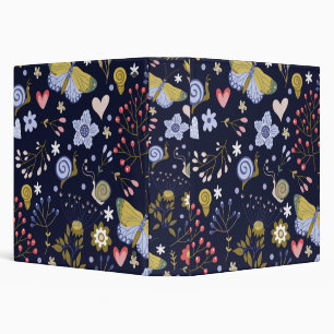 Grow Positive Flowers And Butterfly Colourful Binder