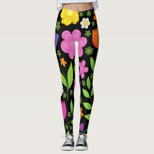 Grow Positive Flowers Colourful Leggings