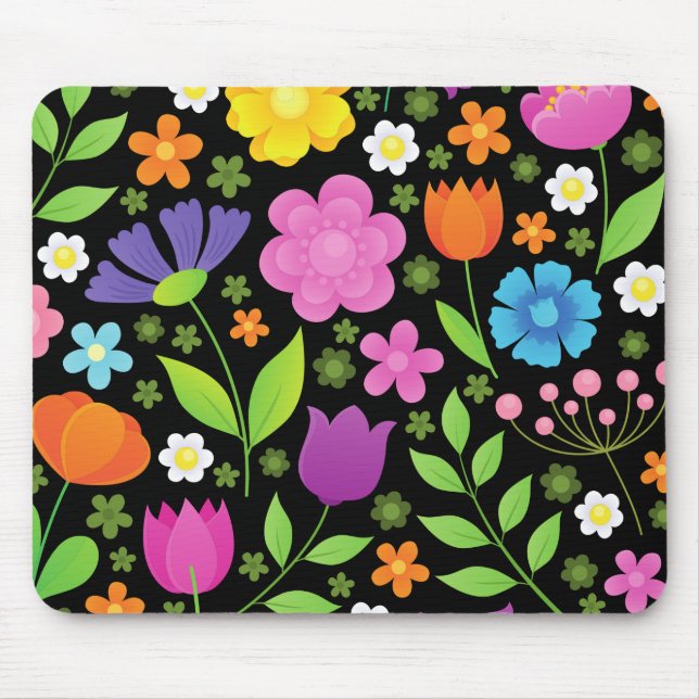 Grow Positive Flowers Colourful   Mouse Pad (Front)