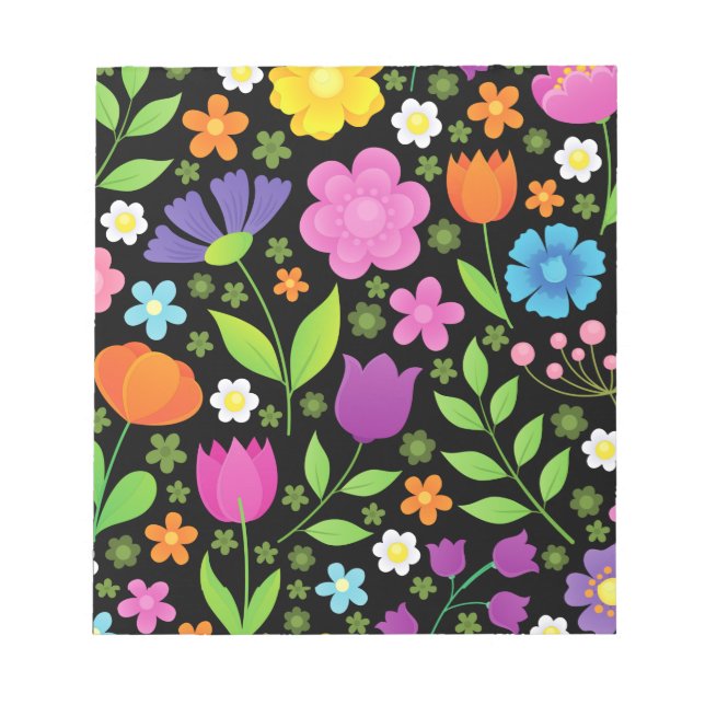 Grow Positive Flowers Colourful    Notepad (Front)