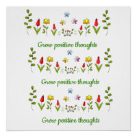 Grow positive thoughts flowers