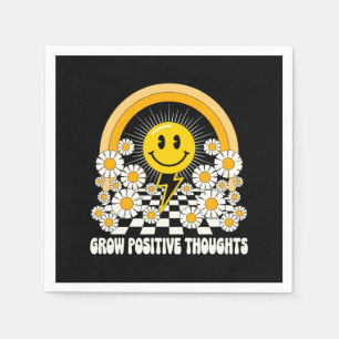 Grow Positive Thoughts – Inspirational Floral (3) Napkin