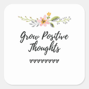 Grow Positive Thoughts Personal Growth Square Sticker