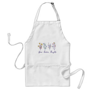 Grow Positive Thoughts Wildflower Floral Plant Standard Apron