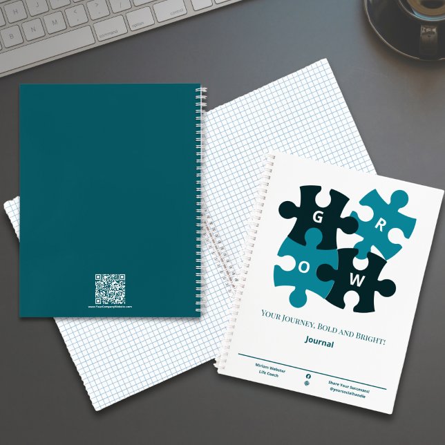 Grow Puzzle Bold and Bright Teal Life Coach Notebook (Grow Puzzle Bold and Bright Teal Life Coach Notebook)