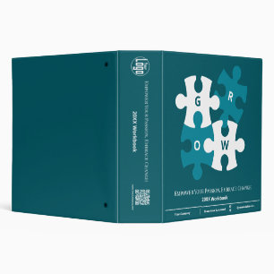 Grow Puzzle Teal Life Coach Company Logo Workshop Binder