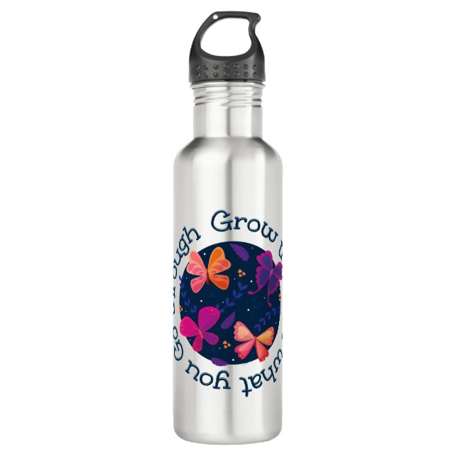 Grow Through What You Go Through 710 Ml Water Bottle (Front)