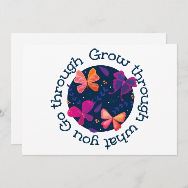 Grow Through What You Go Through Holiday Card (Front/Back)