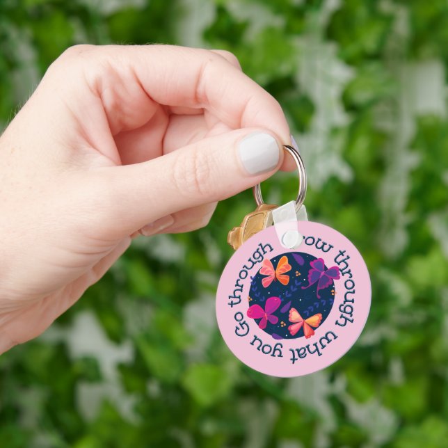 Grow Through What You Go Through Keychain (Hand)