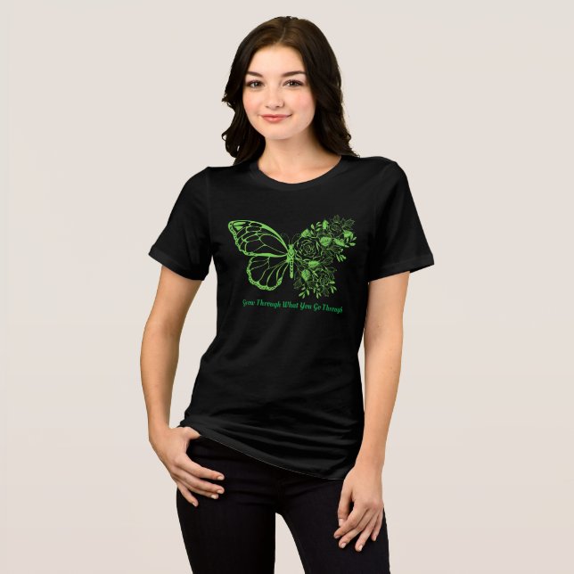 Grow Through What You Go Through  Tri-Blend Shirt (Front Full)