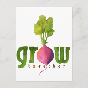 Grow Together Radish Postcard