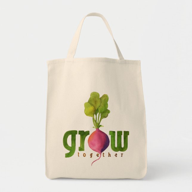 Grow Together (Radish) Tote Bag (Front)