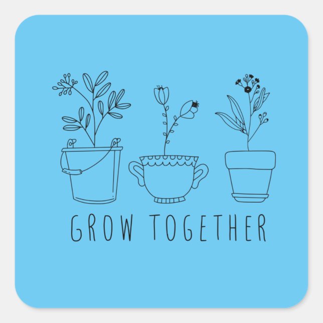 Grow Together Sticker Classic  (Front)