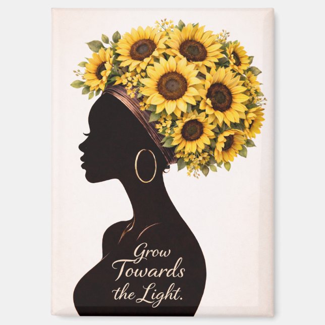Grow Towards the Light Sunflower Magnet (Front)