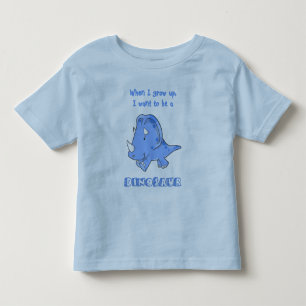grow up dinosaur blue toddler t-shirt