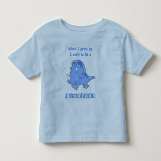 grow up dinosaur blue toddler t-shirt