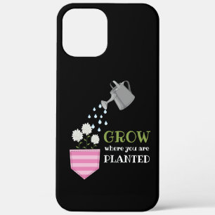 Grow where you are planted pocket inspirational  iPhone 12 pro max case