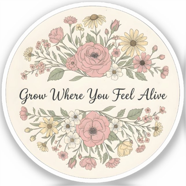 Grow Where You Feel Alive (Front)