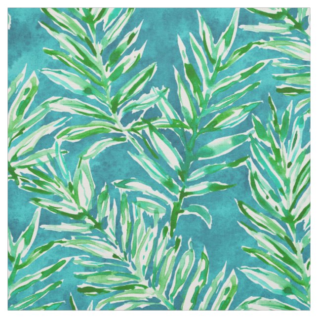 GROW WILD Bright Tropical Palms Fabric (Swatch)