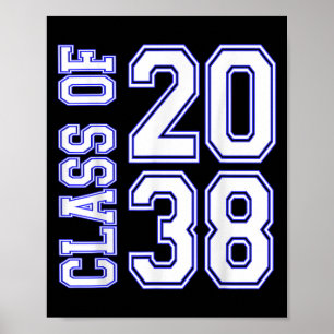Grow With Me Cl Of 2038 Graduation Back To School  Poster