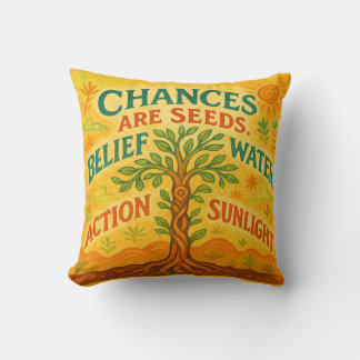 Grow Your Goals Throw Pillow