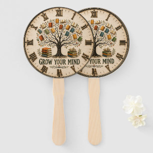 Grow Your Mind Book Reading Teacher Gift Hand Fan