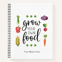 Grow Your Own Food Watercolor Gardener Personalize