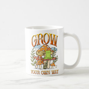 "Grow Your Own Way"   Meditating Frog & Mushroom Coffee Mug