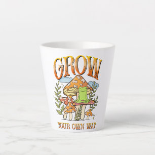"Grow Your Own Way"   Meditating Frog & Mushroom Latte Mug