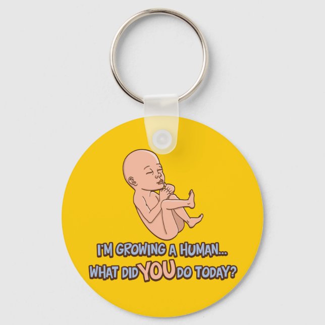 Growing A Human Maternity Keychain (Front)