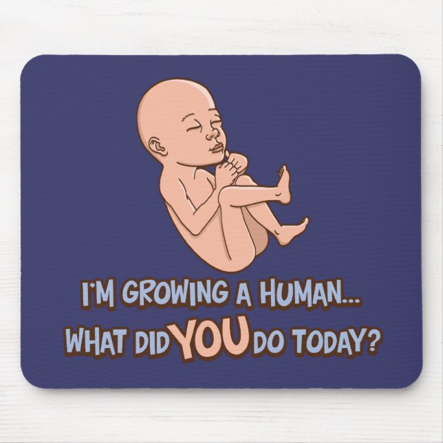 Growing A Human Maternity Mouse Pad (Front)