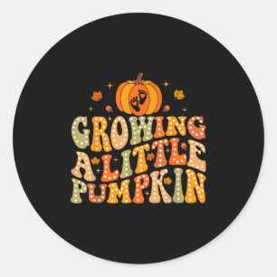 Growing A Little Pumpkin Fall Autumn Pregnancy Tha Classic Round Sticker