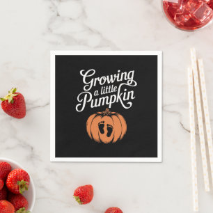 Growing A Little Pumpkin Fall Pregnancy Napkin