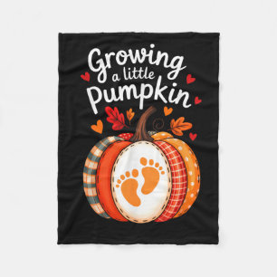 Growing A Little Pumpkin Maternity Pregnancy Thank Fleece Blanket