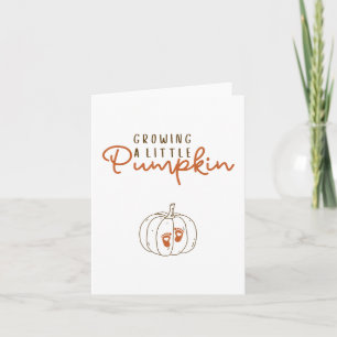 Growing A Little Pumpkin Pregnancy Reveal Hallowee Card