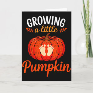 Growing A Little Pumpkin Pregnancy Thanksgiving Ma Card