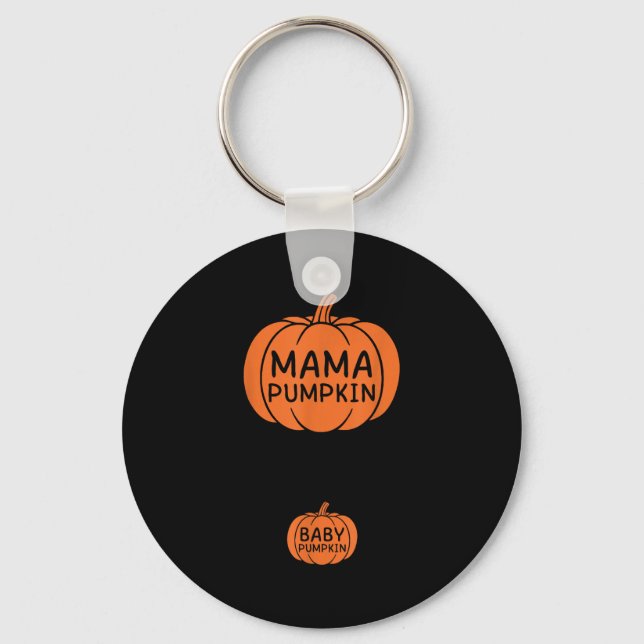 Growing A Little Pumpkin Thanksgiving Pregnancy Te Keychain (Front)