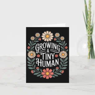 Growing A Tiny Human New Mom Dad Pregnancy Announc Card