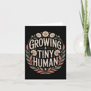 Growing A Tiny Human New Mom Dad Pregnancy Announc Card