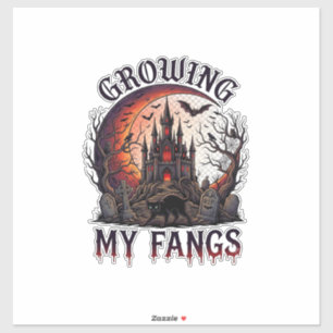 Growing Fangs Halloween Haunted Castle Black Cat M