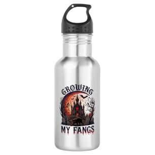 Growing Fangs Halloween Haunted Castle Black Cat M 532 Ml Water Bottle