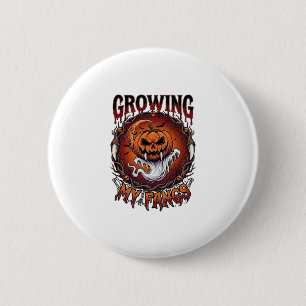 Growing Fangs Vampire Pumpkin Ghost Bats Skulls 2 Inch Round Button
