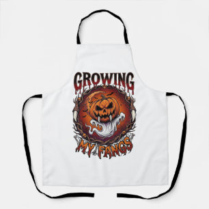 Growing Fangs Vampire Pumpkin Ghost Bats Skulls Apron