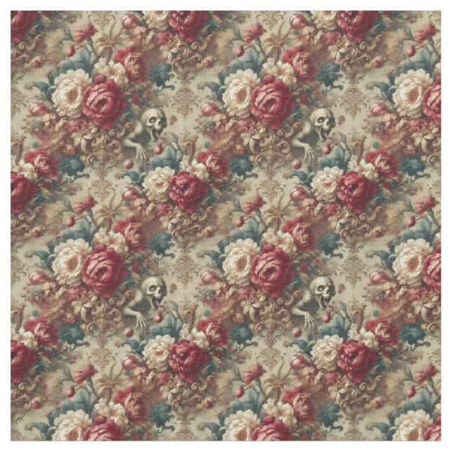 Growing Grotesque – Gothic Dense Tile Fabric (Close Up)