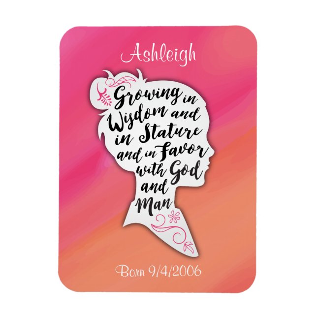 Growing in Wisdom and Favour Magnet (Vertical)